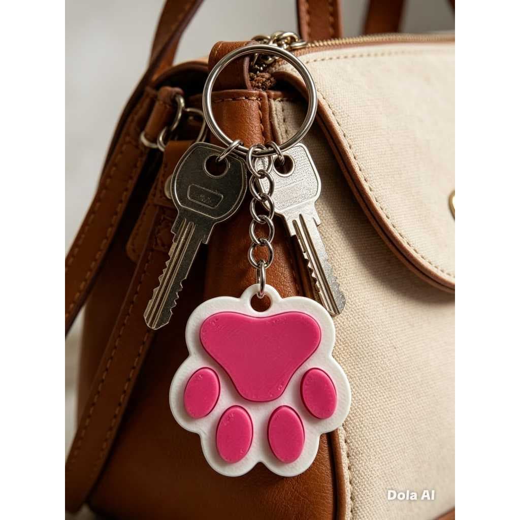 Chaveiro Patinha de Cachorro em Impressão 3D | Acessório Fofo e Exclusivo para Pet Lovers | MALUCraft3D