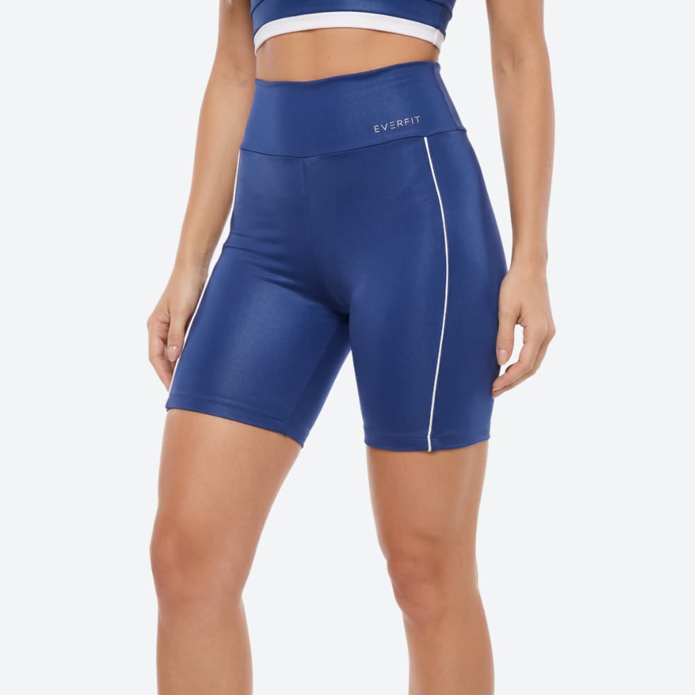 Short Fitness Feminino Academia Corrida Com Bolso No Cós e Recorte Lateral