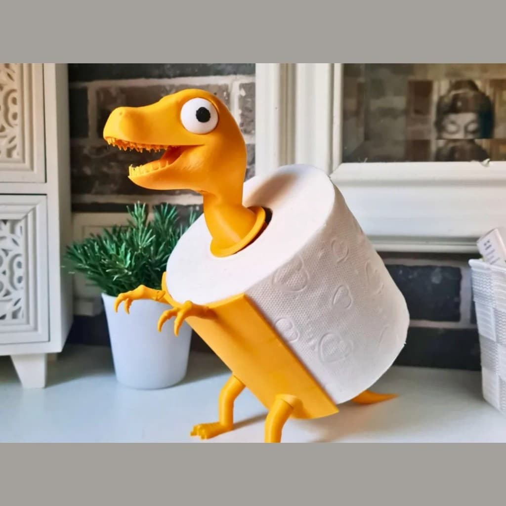 Suporte de Papel Higiênico Dinossauro