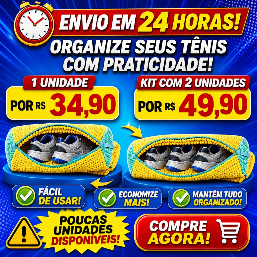 Bolsa Para Lavar Tênis na Máquina Proteção Reforçada Envio 24h