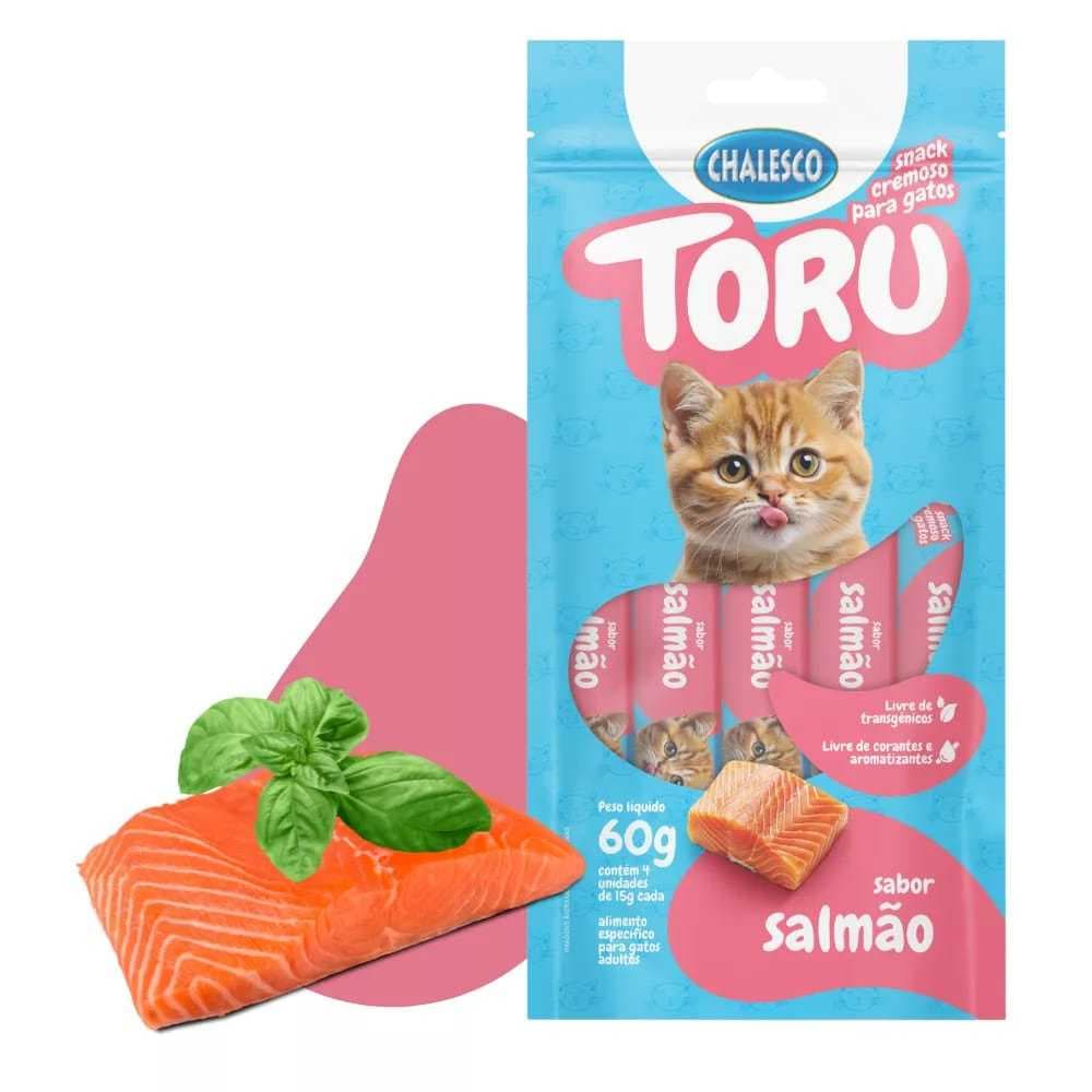 Petisco Cremoso para Gatos Toru Frango Atum Salmão 4x15g Sachê Premium Inaba Ciao
