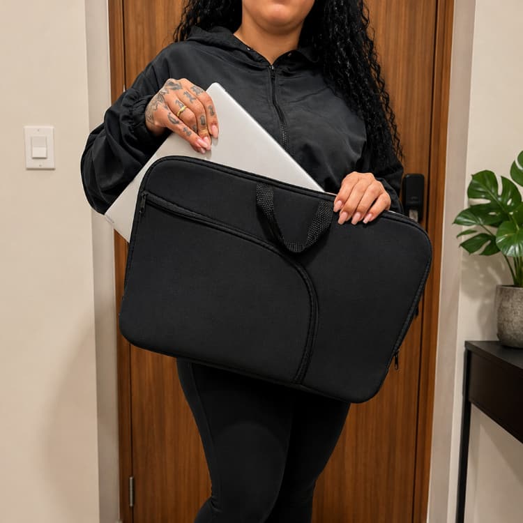 Bolsa Case Capa Estojo Com Bolso e Alça Para Notebook/Macbook 13"/14"/15"