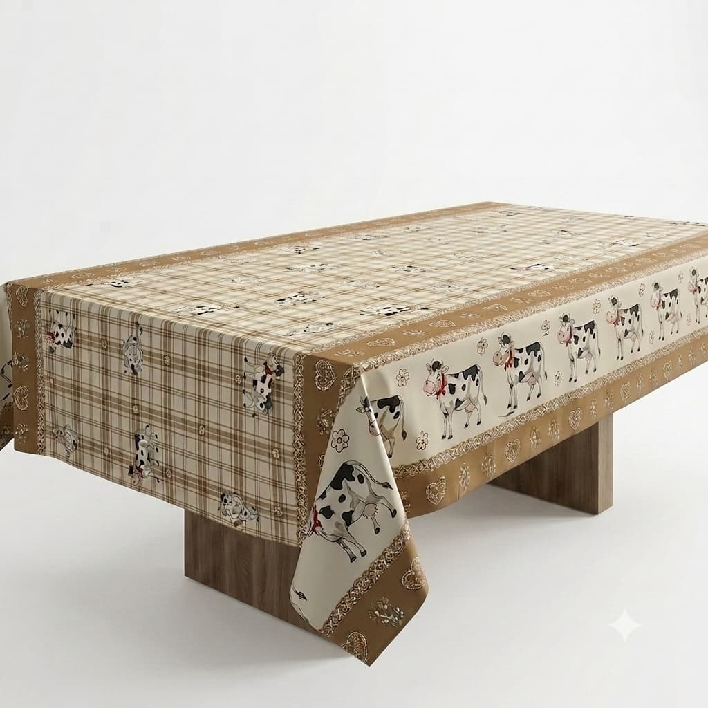 Toalha de Mesa Luxo Oxford Poliéster Estampada Para Mesa de Jantar e Decoração  4 6 8 10 12 Lugares