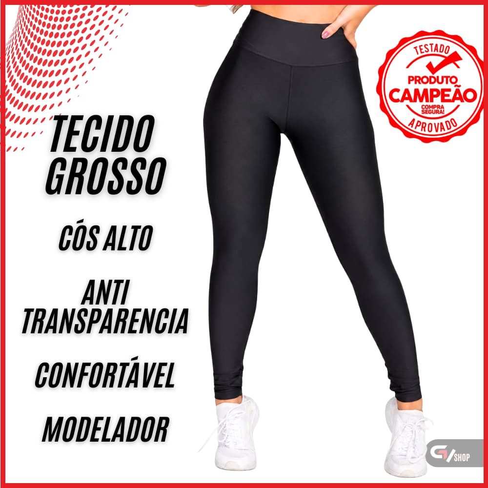 Calça Legging Original Feminina Tecido Grosso Cos Alto Não Fica Transparente Promoção Leg Academia Fitness