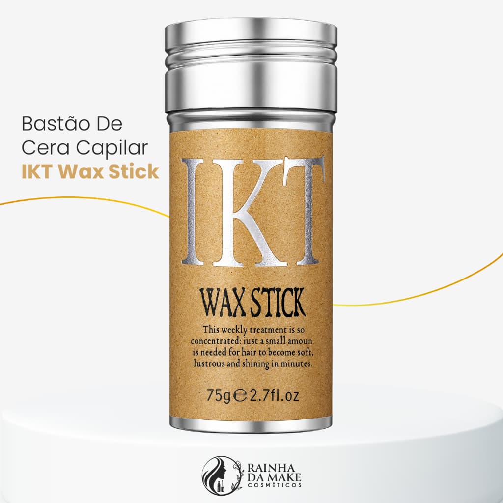 Cera Bastão Anti Frizz IKTY Wax Stick Capilar Para Modelar Hidratar Disciplina de Fios Rebeldes 75g