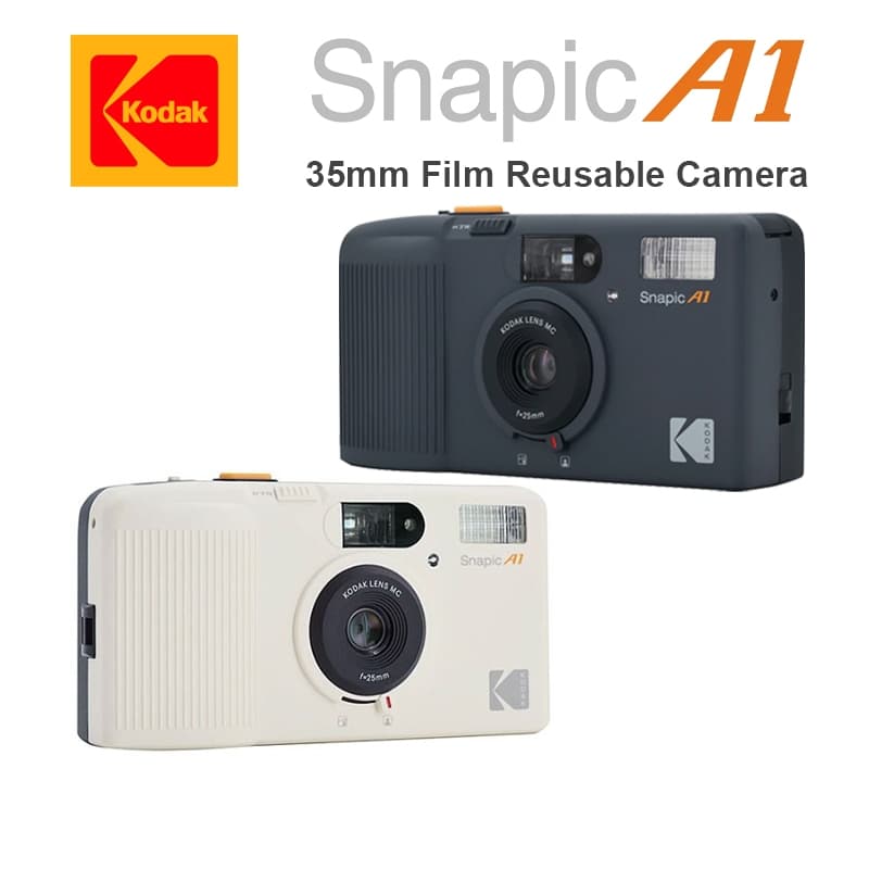 KODAK Snapic A1 Câmera Analógica 35mm Reutilizável Lente Vidro Dupla Exposição Automática Retrô
