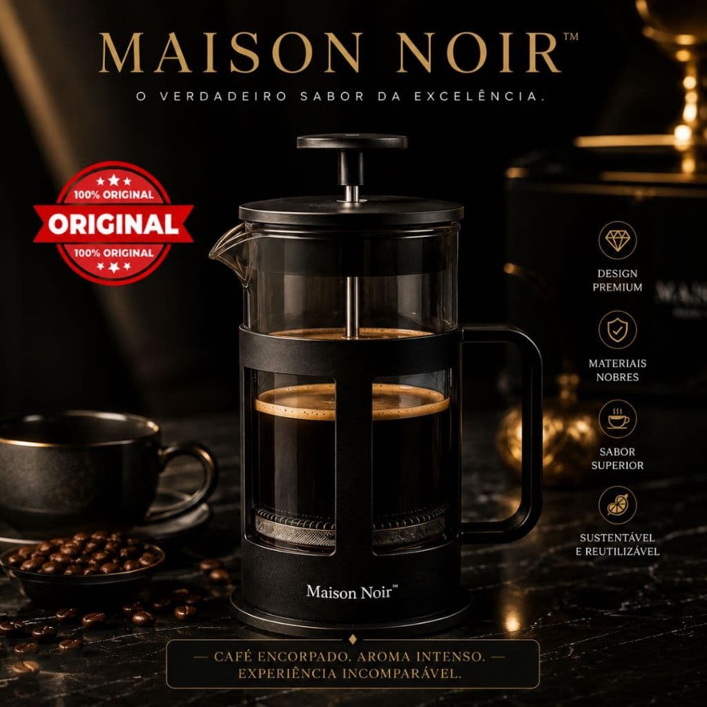Prensa Francesa Cafeteira Manual Vidro Borossilicato Café Chá Filtro Aço Inox Premium 350ml