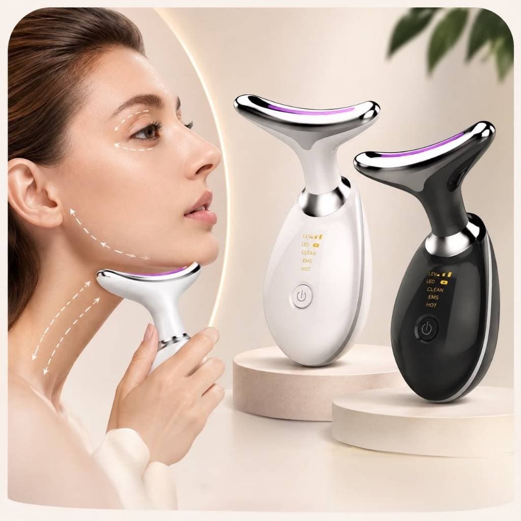 Massageador Mini Pescoço Calor Vibração 3 Níveis Portátil Recarregável Vibração Inteligente Portátil