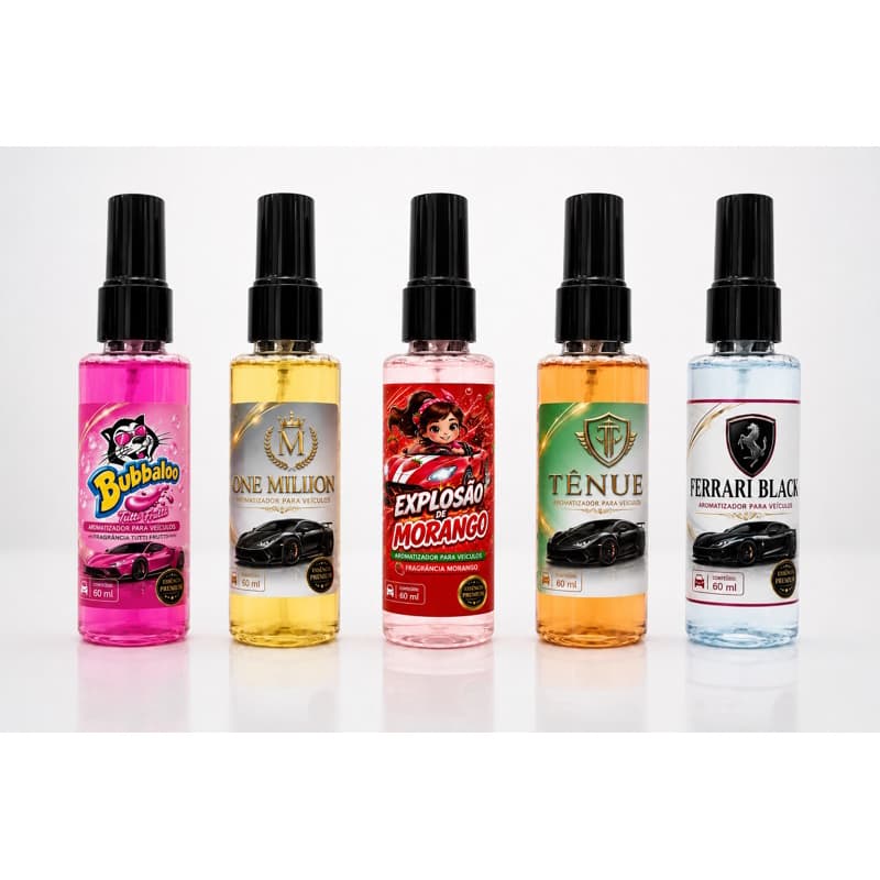 KIT 2 Aromatizador Automotivo Perfume Premium de Carro 60ml