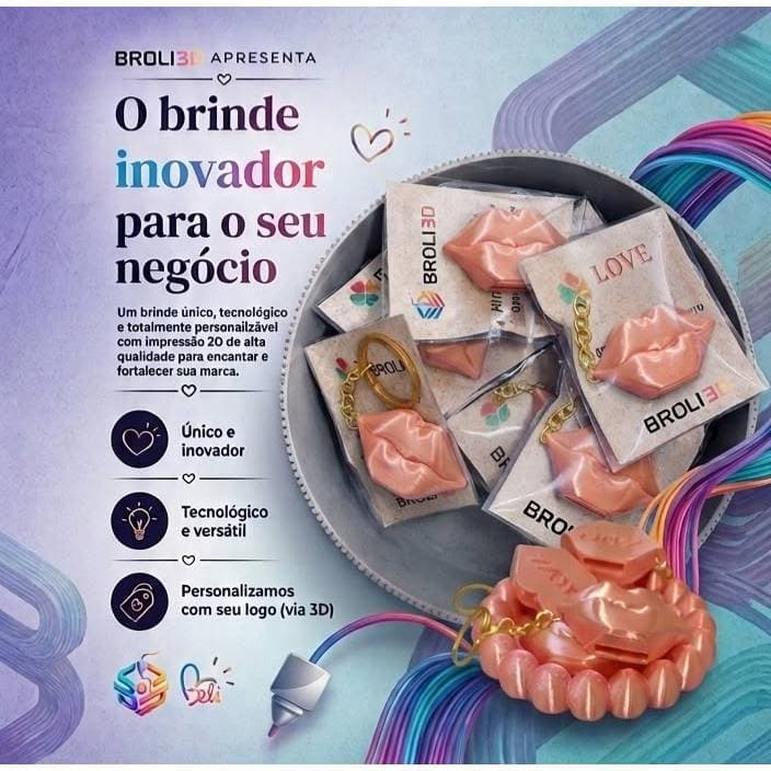 Chaveiros Personalizados Abridor de Lata Formato Beijo Brinde Clinica Nail Unhas