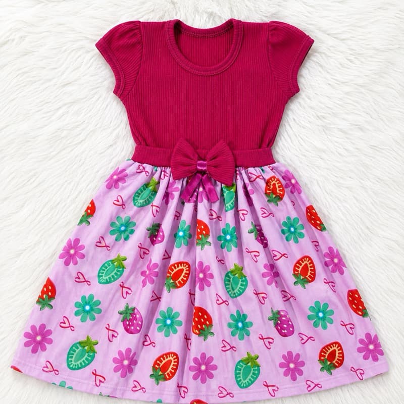 Vestido Festa Infantil Menina Temático Moranguinhos