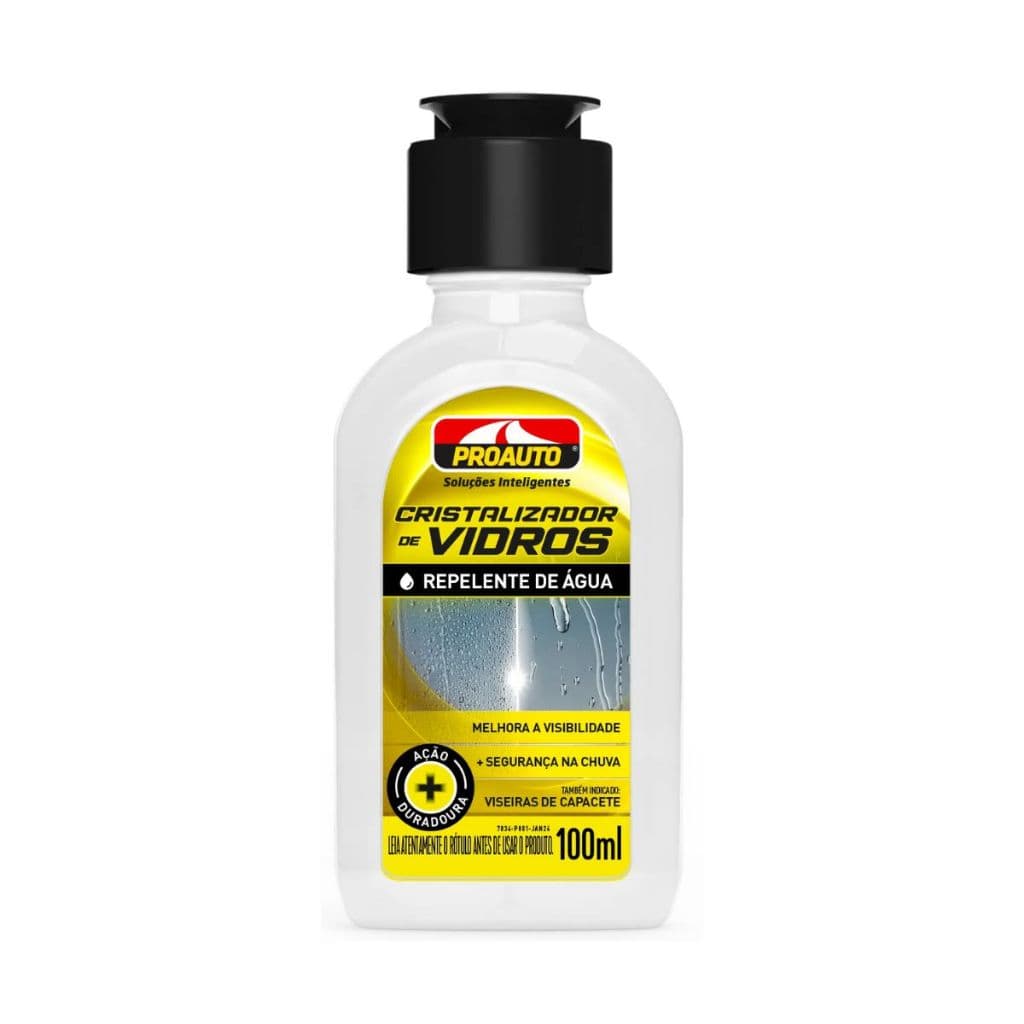 Cristalizador de Vidros 100ml Proauto - Repelente de Água