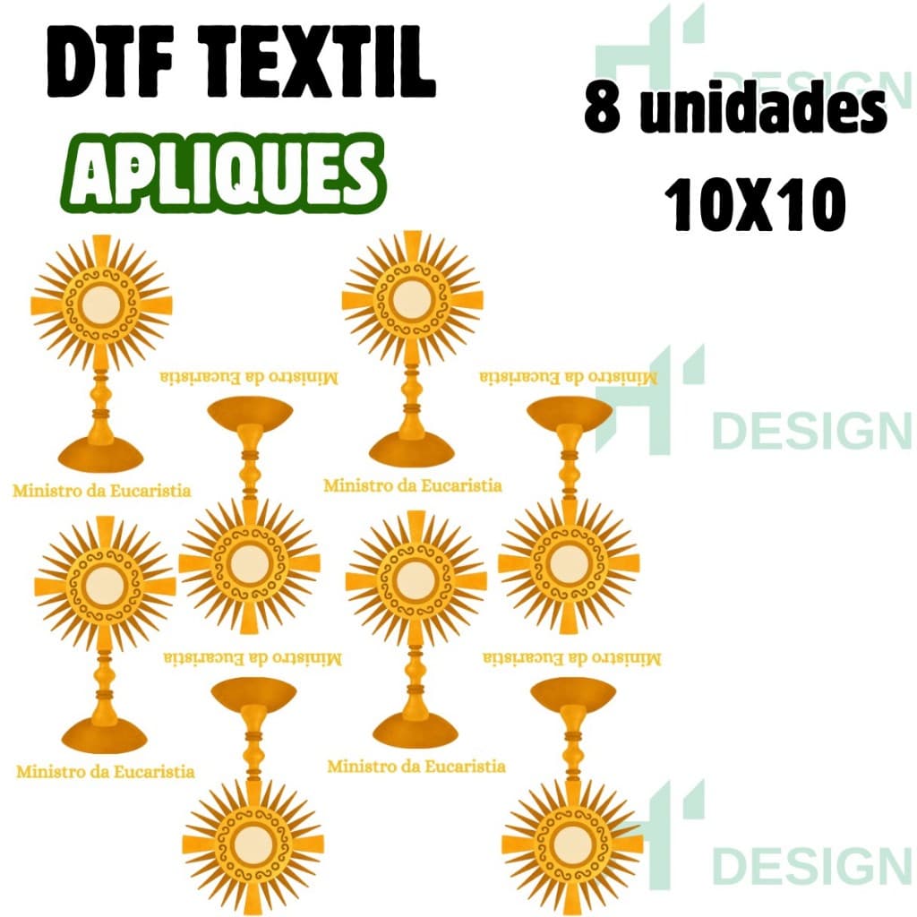 Apliques Termocolantes DTF Textil Apliques Prontos 10x10 Para Tecidos Envio Rapido Modelo REF:121
