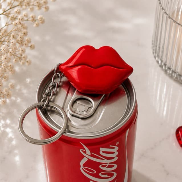 Abridor de Latas & Chaveiro Formato De Boca/Boquinha
