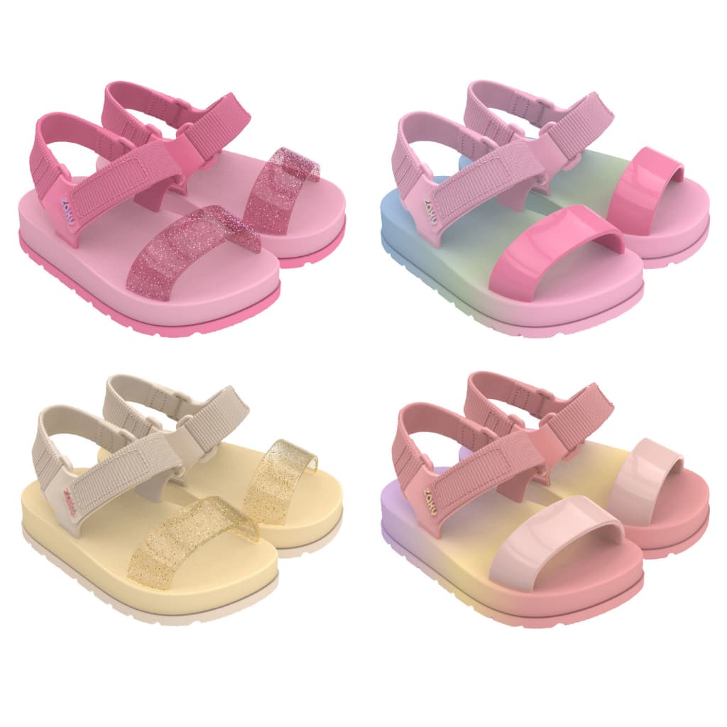 sandalia zaxynina baby papete moderninha confeti original super macia com ajuste confortavel