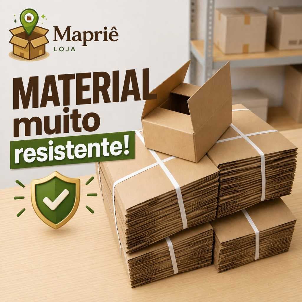 KIT 50 Caixas de Papelão Pequena 11x16x6 Reforçada Premium para Envio Shopee Mercado Livre