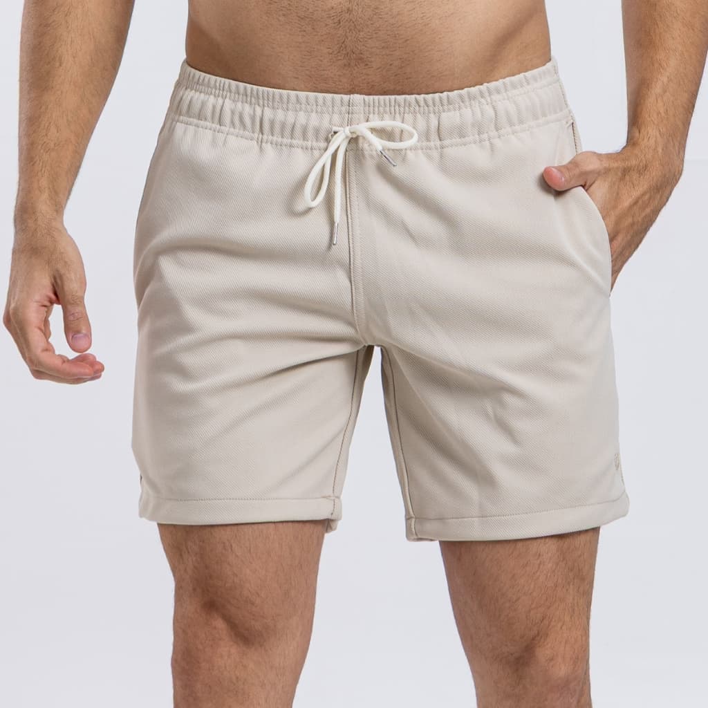 Short Masculino Mauricinho com Elastano Cintura Elástica Cordão e Bolsos Casual Confortável Bermuda Masculina
