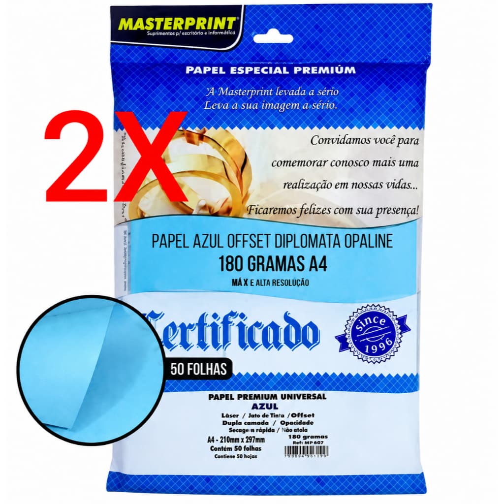 Papel Offset Diplomata Opaline Color Plus A4 180g 100 Folhas Liso PROMOÇÃO!
