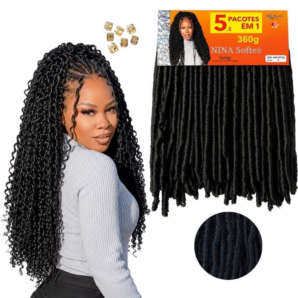 Cabelo Nina Softex Pacotão Crochet Braid 360 Gramas 5x1