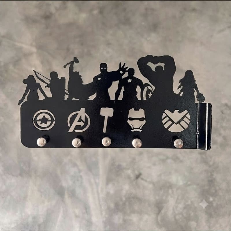 Porta Chaves Decorativo de Parede Avengers Vingadores Organizador