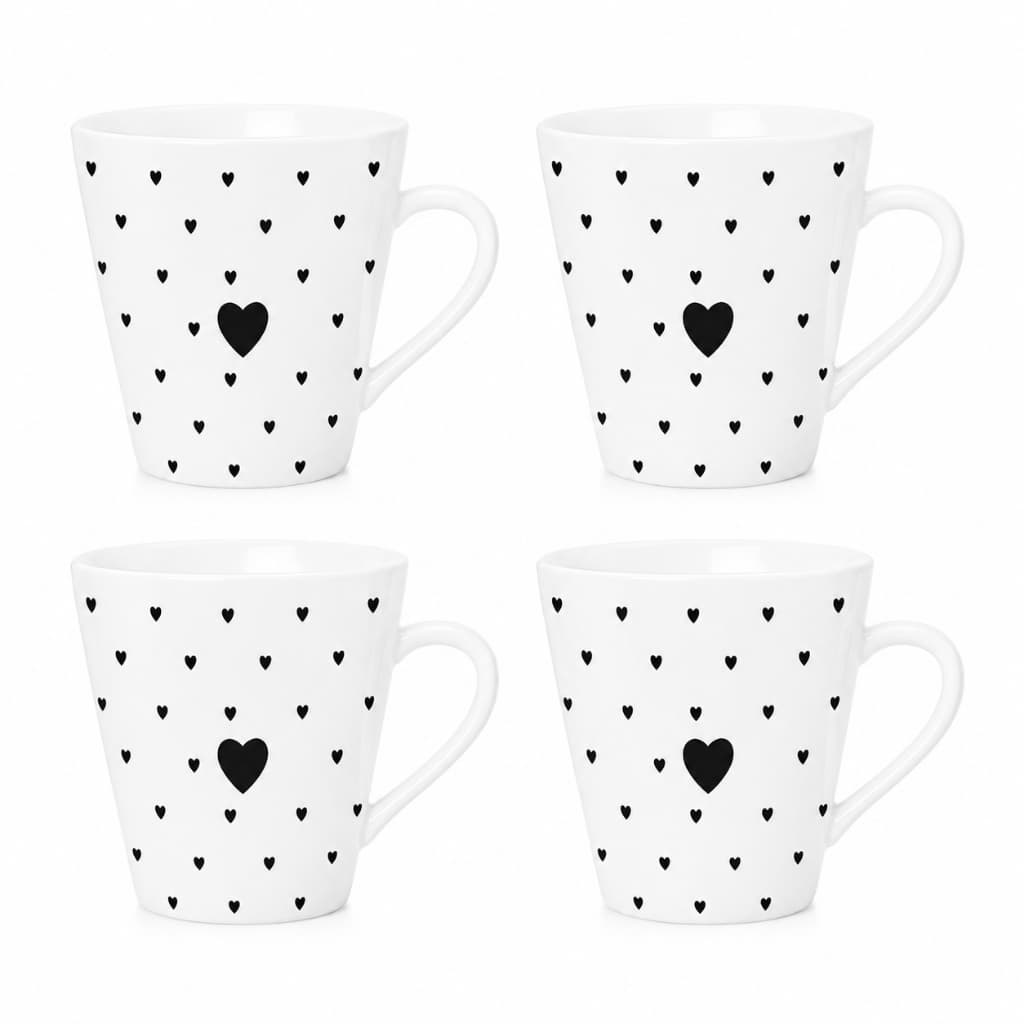 Conjunto 4 Xicaras para Cafe Porcelana Decorada 120ml Cozinha