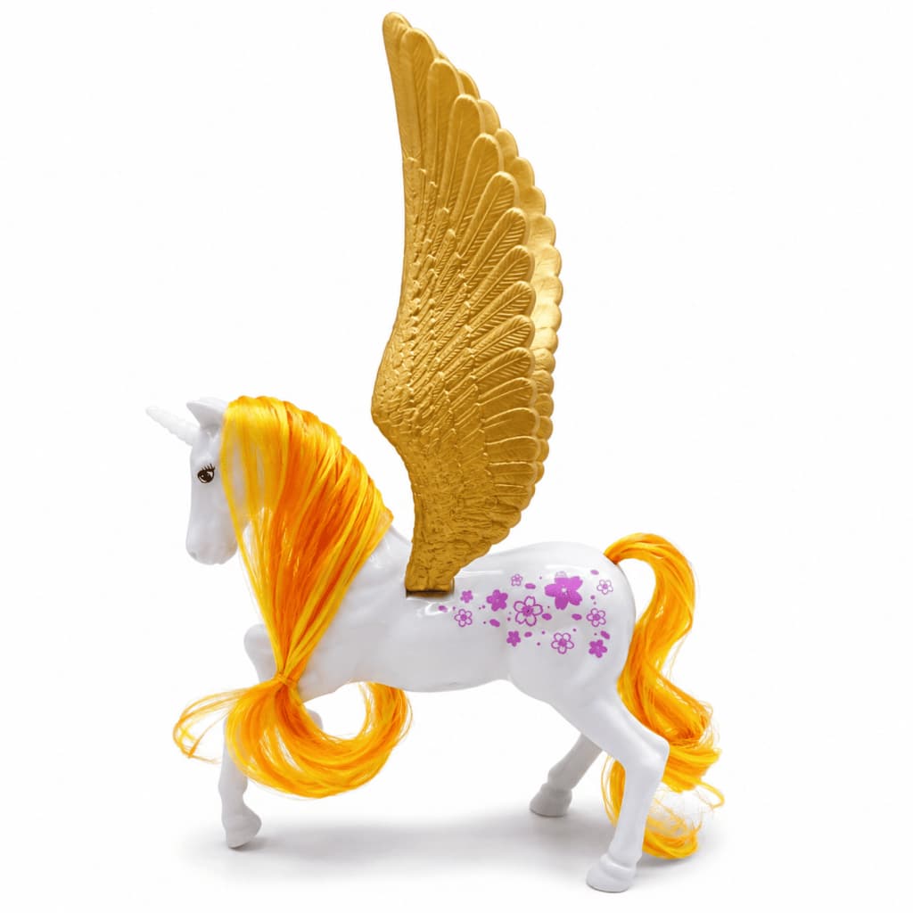 Cavalo Alado Infantil For Kids Rosa Com Pente Brinquedo Criativo Faz De Conta Infantil