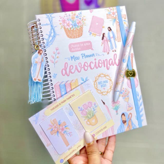 Planner Devocional | Diário de Oração | Estudo Bíblico | Agenda Cristã | Presente Evangélico | Devocional