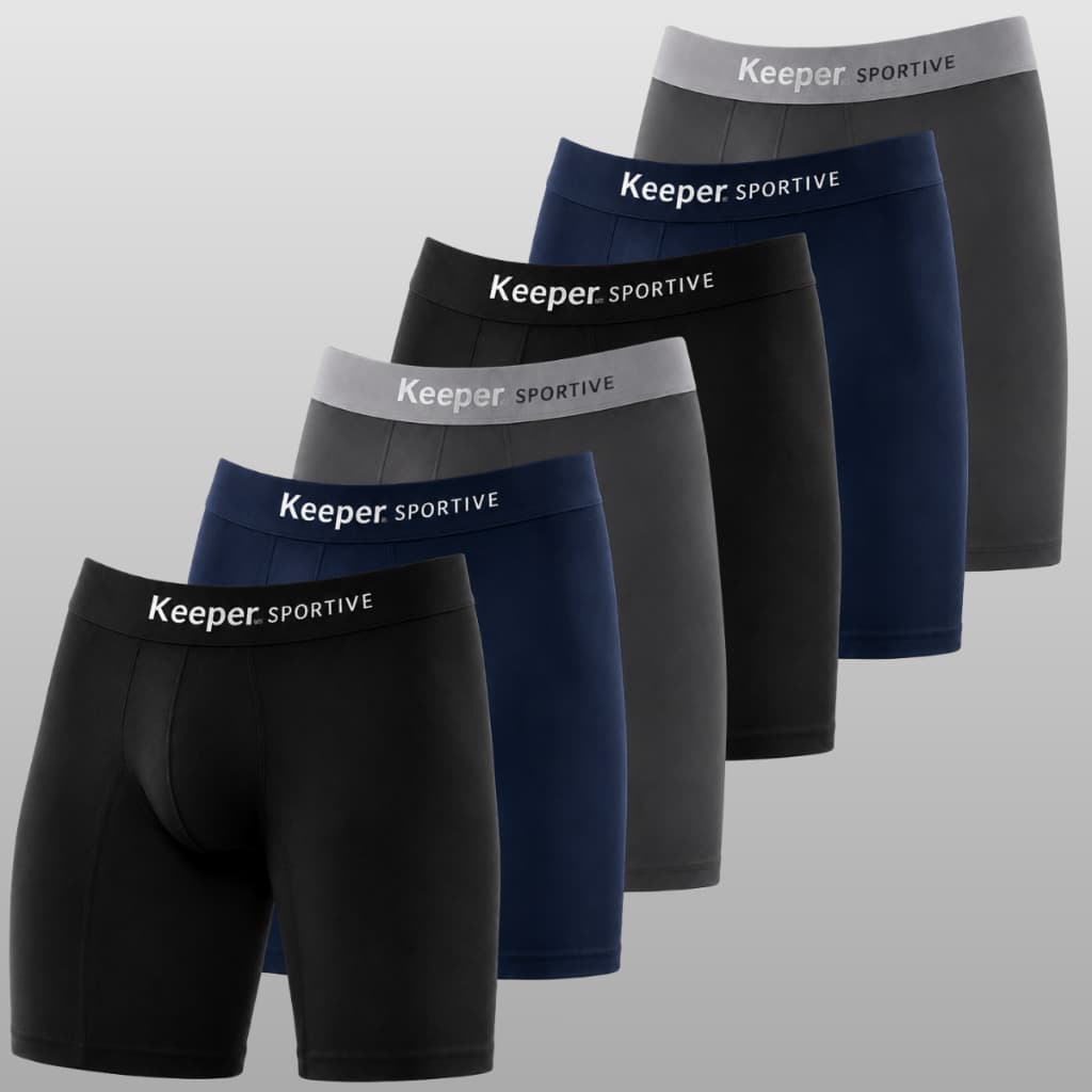 Kit 6 Cueca Boxer Masculina Algodão Anti Assadura Esporte Ciclista Costura Premium Natação Adulto