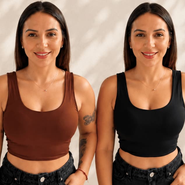 Cropped Feminino Poliamida Básico