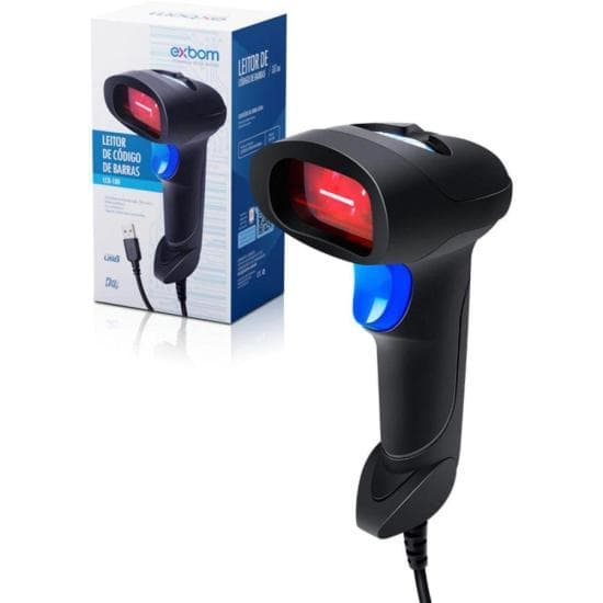 Leitor Código de Barras Laser Exbom LCB-150 USB Scanner Boleto Nota Fiscal PDV