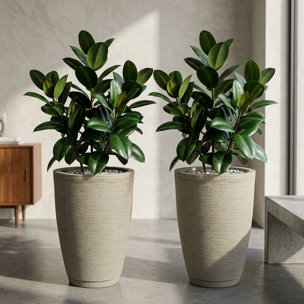 Kit 2 Vasos Polietileno Para Plantas Jardim Sala Casa Luxo Cone Bojo
