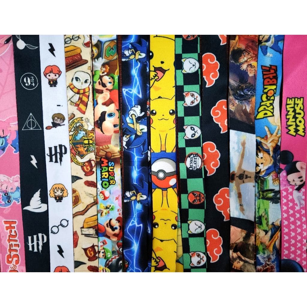 Cordão Personalizado para Crachá ou Chaveiro - Cordão para Crachá e Chaveiro com Engate Rápido anime/desenho