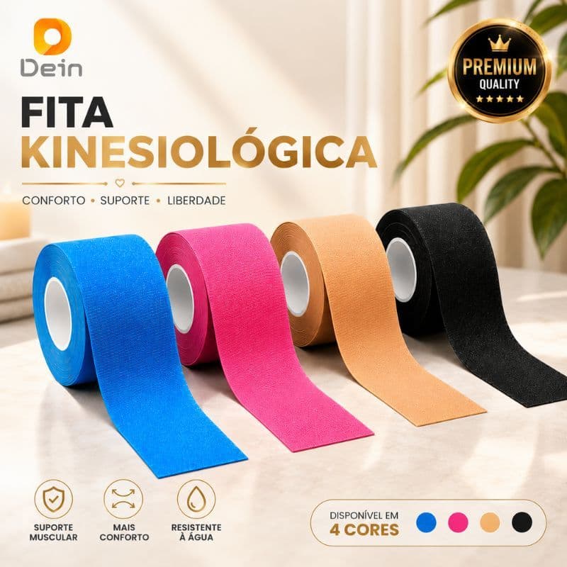 Fita Knesio Tape Bandagem adesiva funcional alivia a dor lesão atleta Tape Ortopedia Fisioterapia