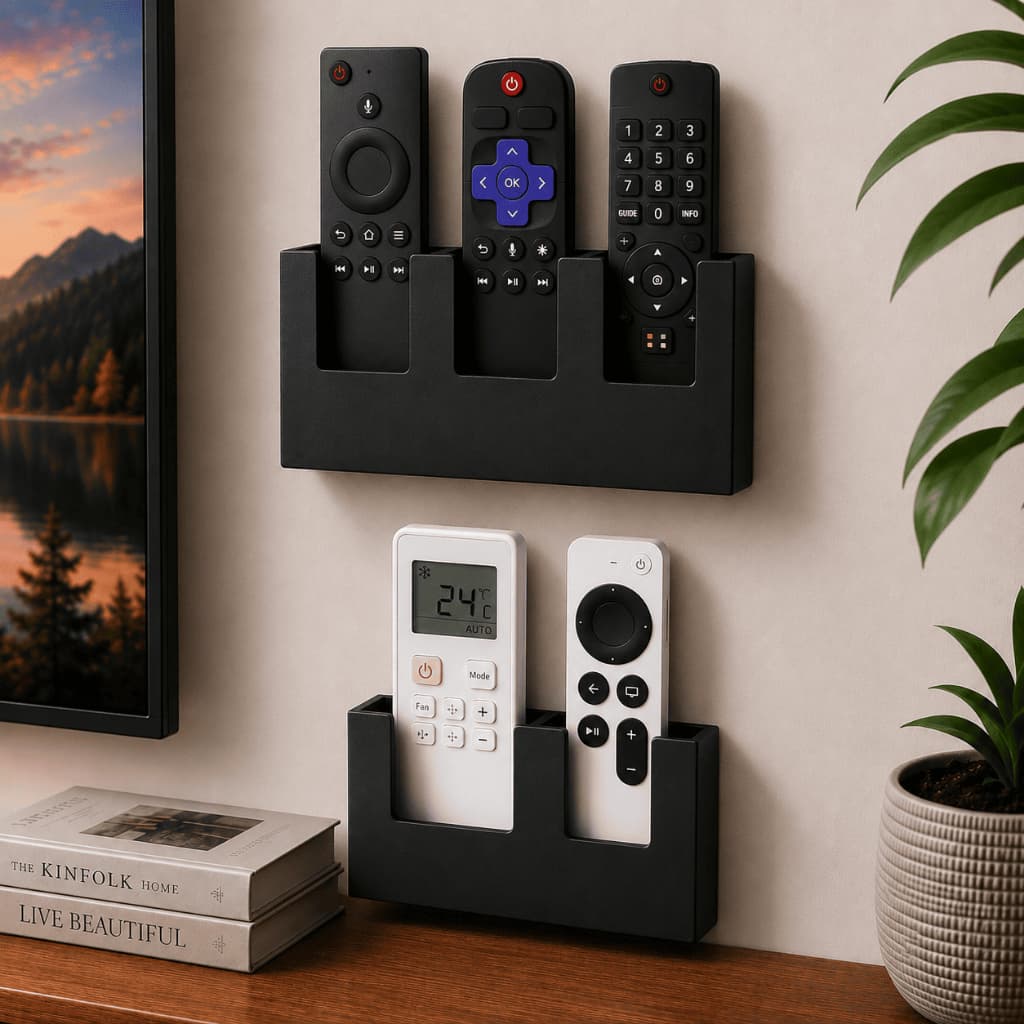 Suporte Porta Controle Remoto de Parede Organizador Universal TV Ar Condicionado 1 2 3 4 vãos