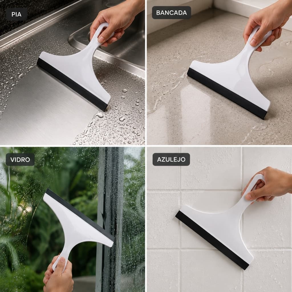 Rodo para Pia Branco, Clean e Bonito no Estilo Moderno | Para puxar água da bancada, secar superfícies e facilitar a lim