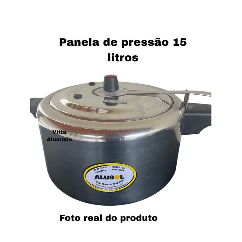 Panela de Pressão 15,0 Litros Industrial - Fechamento Interno - Polida
