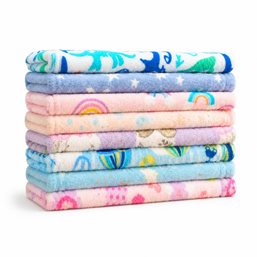 KIT 2, 3 ou 4  Mantas Cobertor Bebê Estampadas Microfibra Soft Infantil Menino Menina Macias