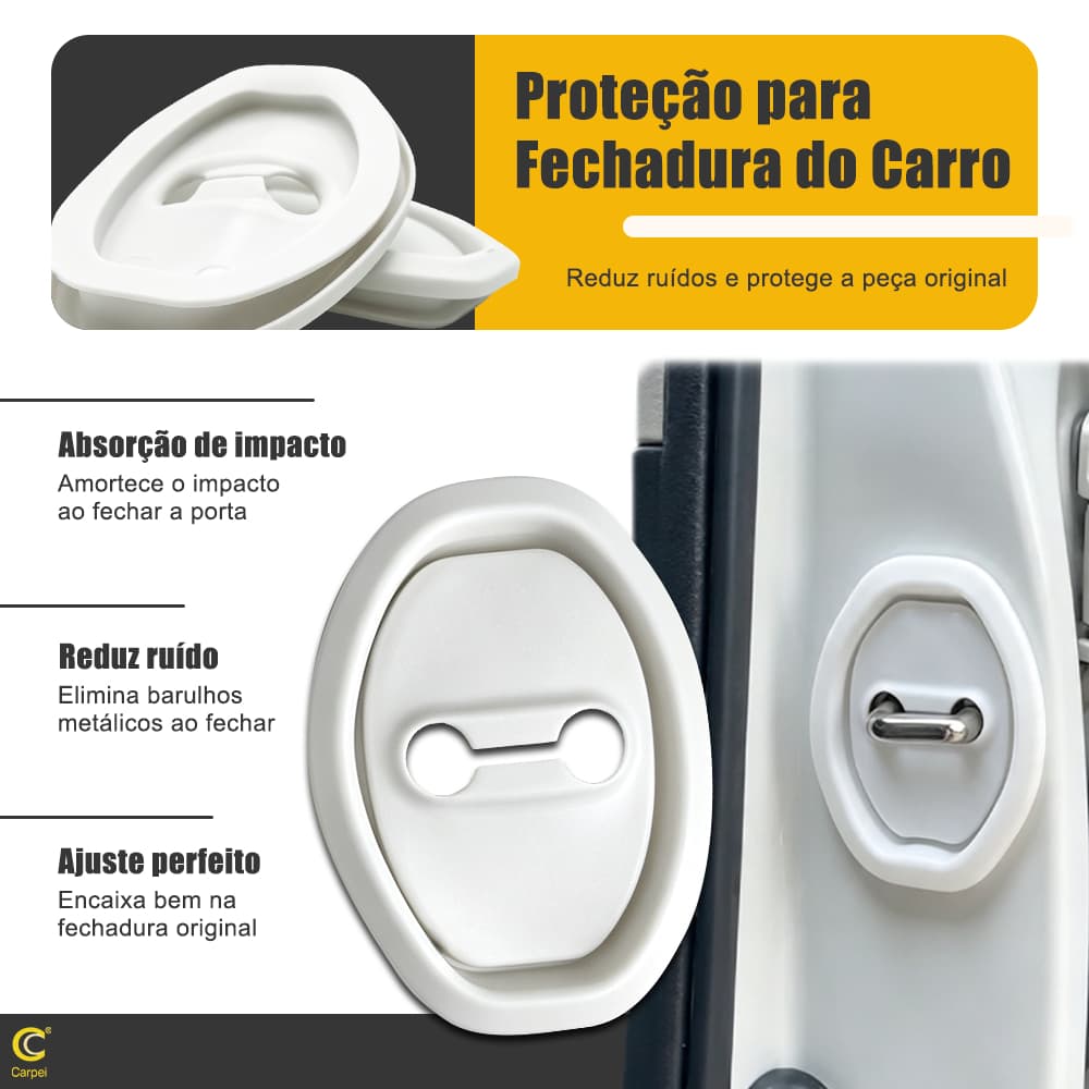 Kit de 4 peças Amortecedor de Fechadura Borracha Protetor Porta Do Carro Batente Anti Impacto Colisão Veicular Universal