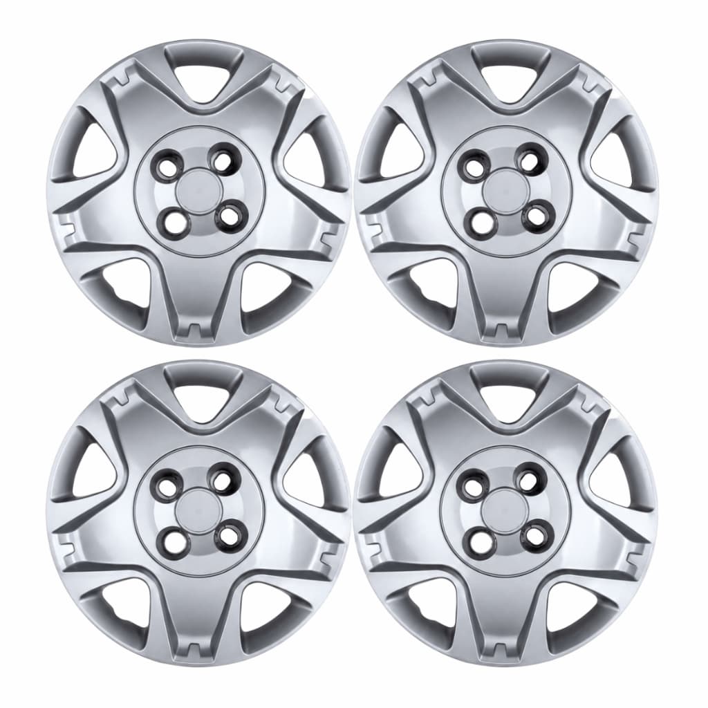 Kit 4 Calota Fiesta Aro 14 Ford Ka 2011 2012 2013 Prata Com Emblema Antiperda