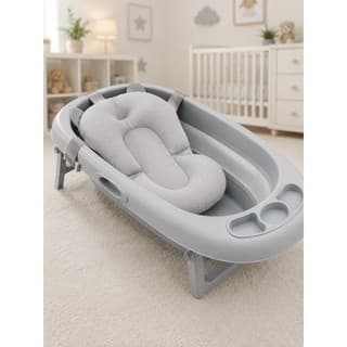 Almofada De Banho Para Bebe Com Trava Para Banheira Flutuante Regulável Segura Fácil Secagem