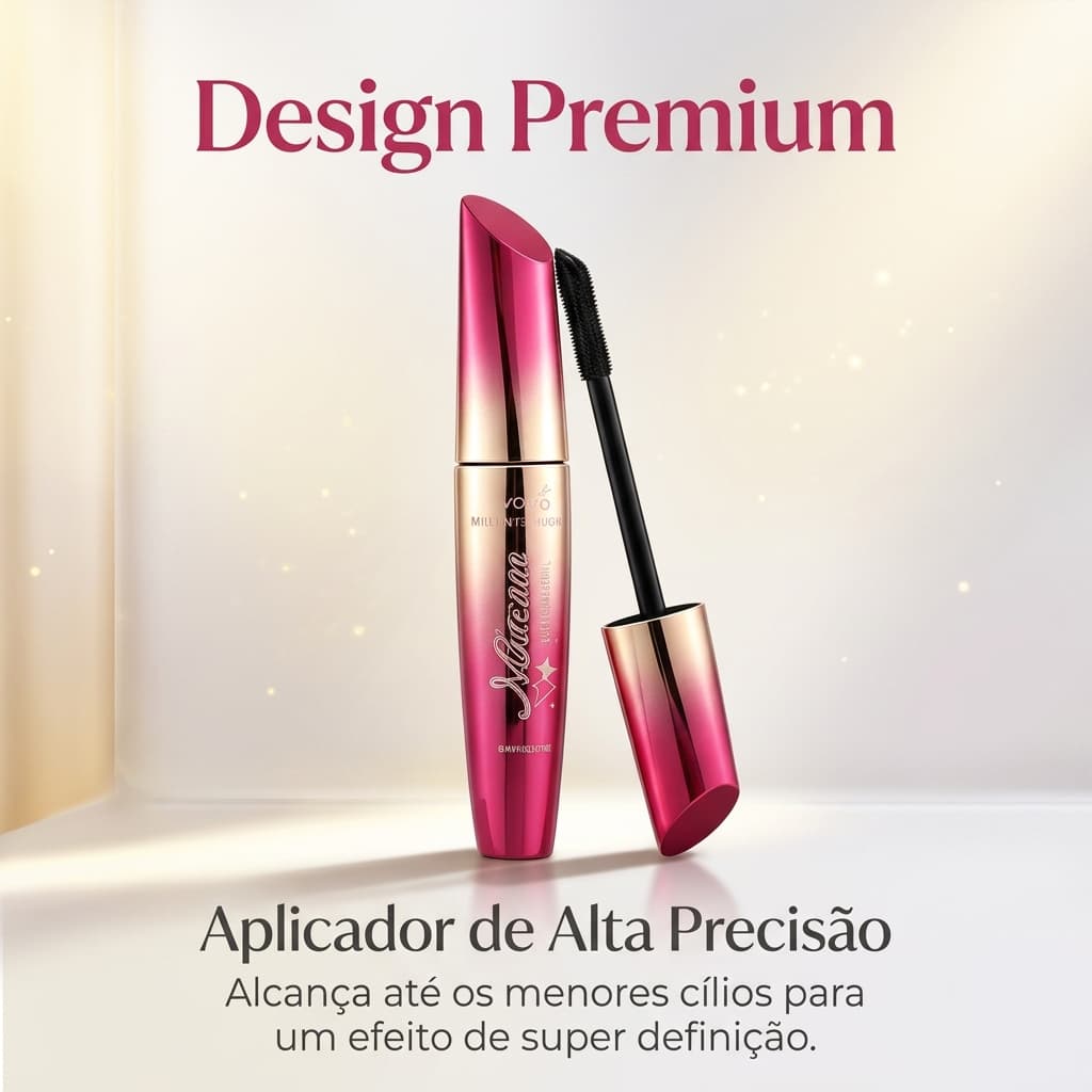 Rímel Volume Extremo Máscara de Cílios 24h Prova D'água Não Borra Escova Silicone