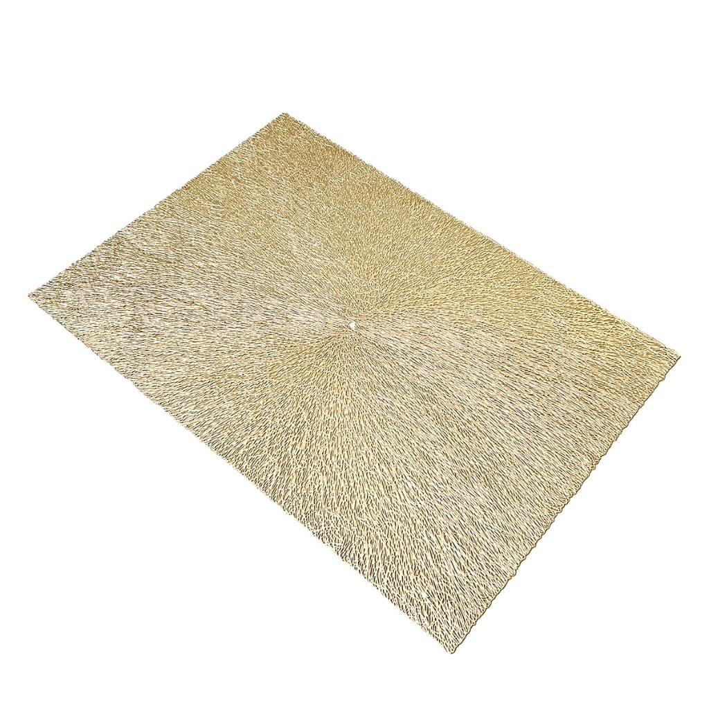 Jogo Americano Dourado de Luxo com Textura Radial Moderno