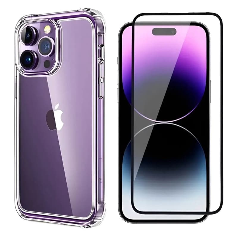 Capa Capinha + Película Vidro 3d Para IPhone 14 Pro Max