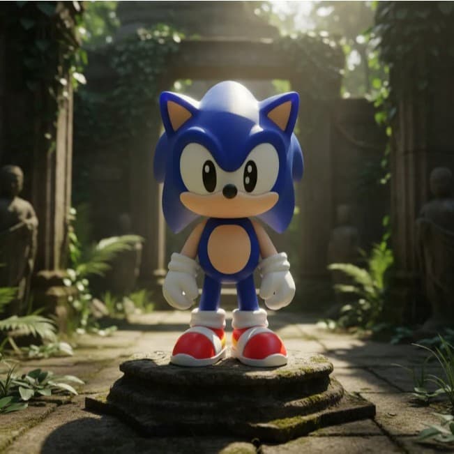 Sonic Chibi Figura De Ação Colecionável