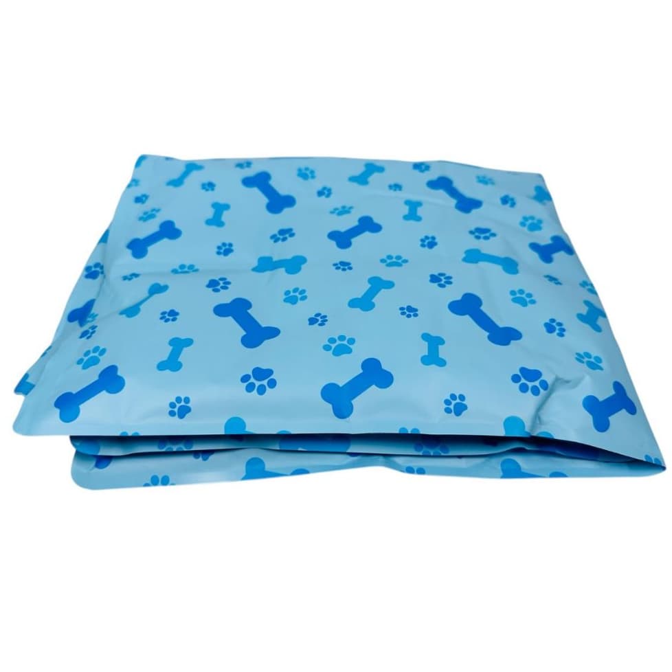 Tapete Gelado Estampa Ossinho Cama Colchonete Refrescante Cachorro Gato Pet Animal Grande Resistente