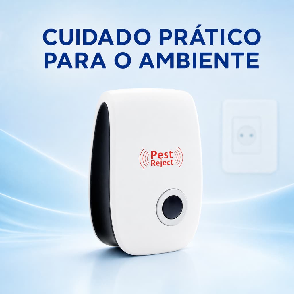 Repelente Eletrônico Ultrassônico de Tomada para Mosquitos, Insetos e Roedores com Uso Direto em Cozinha, Quarto e Sala