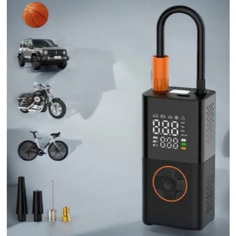 Mini Compressor De Ar Digital Portátil Recarregável Usb-c Calibrador Pneu Moto Carro Bike Bola + Função Powerbank 80W.Ho