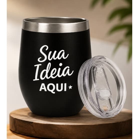 Copo Térmico Cuia 350ml Inox Personalizado a Laser com nome