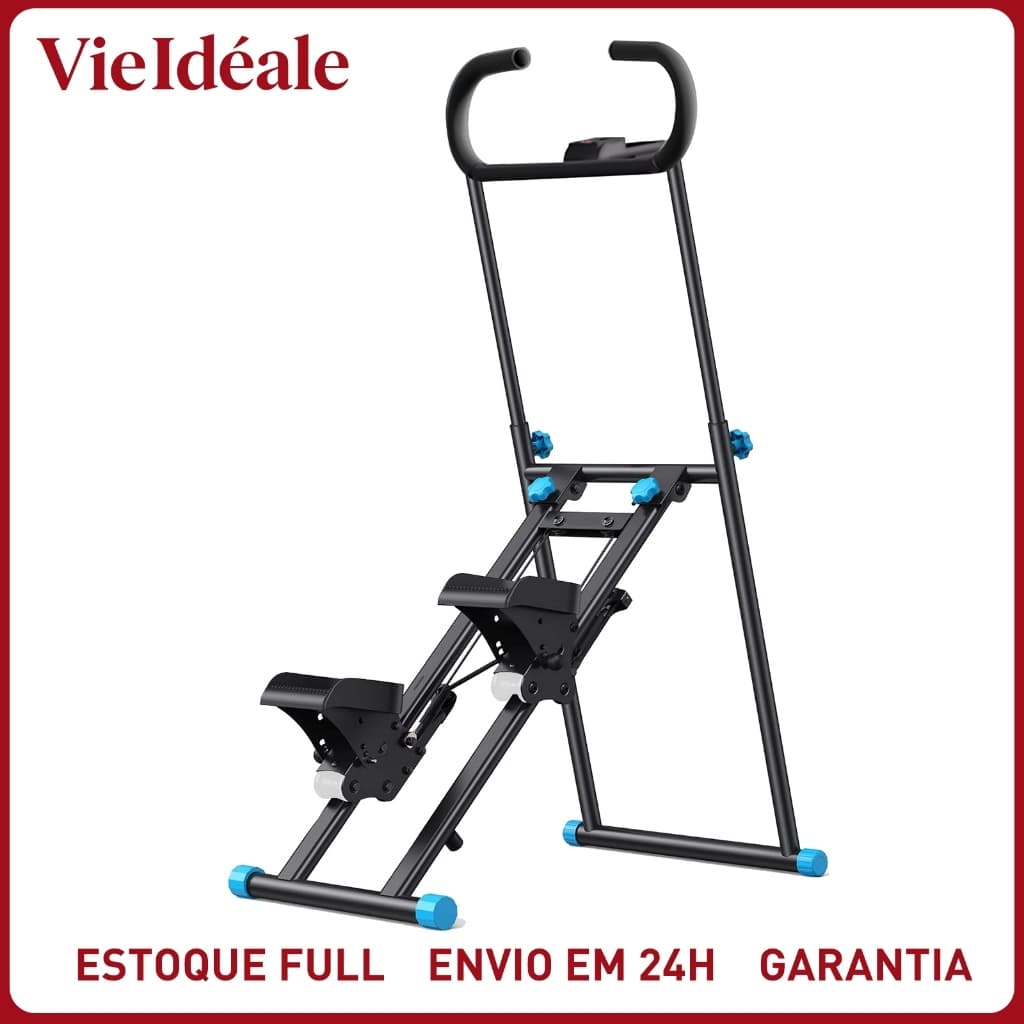 Simulador De Caminhada Aparelho De Ginástica Dobrável 120kg C/ Visor LCD Treino Em Casa