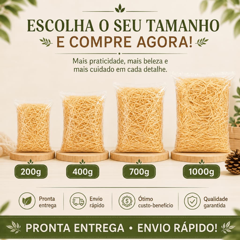 Palha Madeira Natural Para Cestas Decorativas